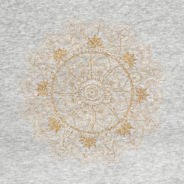 Gold and blue Mandala Eye Sun Moon by NdesignTrend